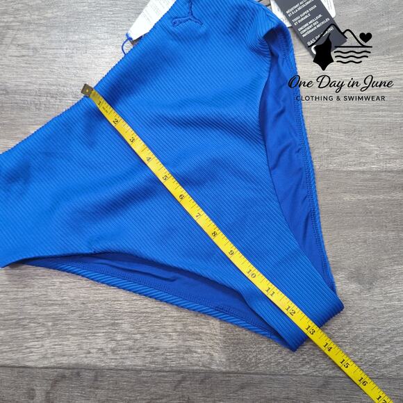 Puma Ribbed High Cut Bikini Bottom Size L - Picture 4 of 5